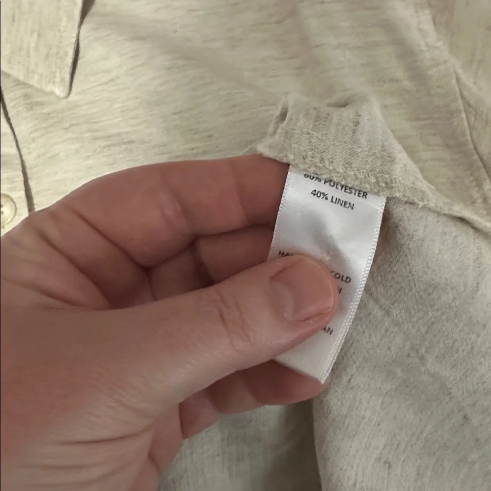 All:row Cream Button-Up Shirt - Picture 7 of 7